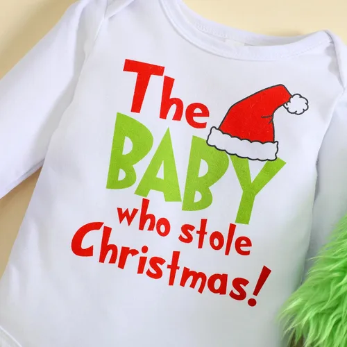 Vista 5 de Ropa de Navidad para bebés, niños y niñas, 3 piezas de disfraces peludos