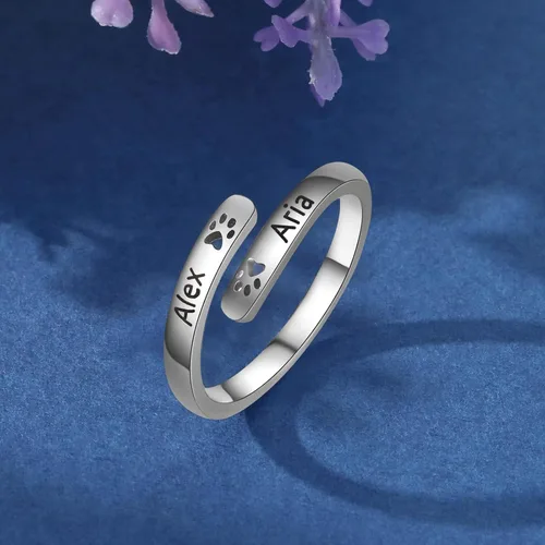 Vista 4 de OPALSTOCK - Juego de anillos de compromiso personalizados para parejas con corazón a juego para él y para ella