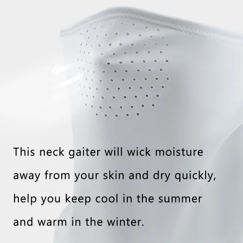 Vista 3 de Protector facial unisex UV multiusos protector para el cuello, polaina elástica para la cara con bucles para las orejas