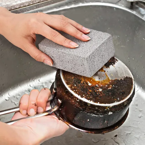 Vista 6 de Maryton Ladrillo de limpieza de piedra para parrilla, kit de limpieza para parrillas, bloque de piedra pómez para eliminar manchas de grasa