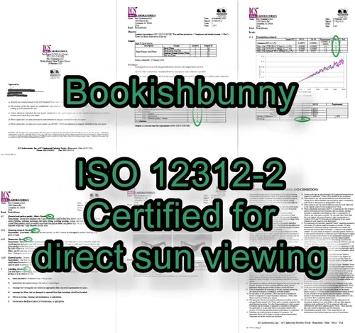 Vista 9 de Bookishbunny 5 pares de gafas de papel de los espectadores del eclipse solar que ven el sol ISO certificaron 5pk, Varios