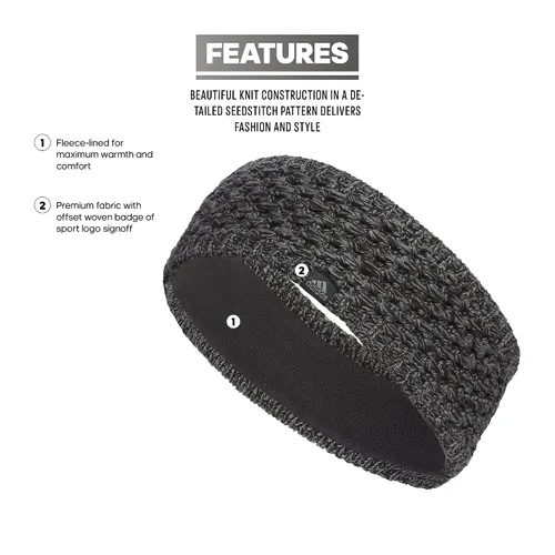 Vista 2 de adidas Diadema de punto Crestline para mujer, NegroÓnix Gris-grisGris F23Crestline