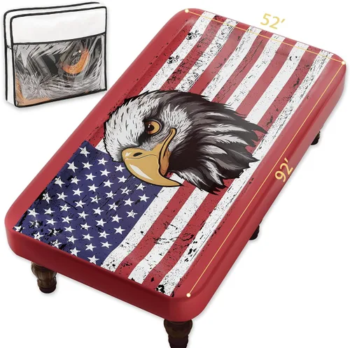 Vista 14 de Funda para mesa de billar de 7 pies con cepillo para mesa de billar, fundas de cuero impermeable para exteriores, para proteger la mesa de billar