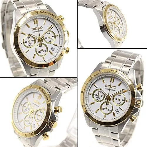 Vista 4 de SEIKO SBTR024 Spirit Reloj cronógrafo de cuarzo enviado desde Japón, Blanco