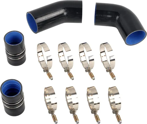 Vista 10 de Kit de Mangueras de Intercooler de Silicona para Trabajo Pesado Compatible con Dodge Ram Pickup 1994-2002 5.9L Diésel (Negro)