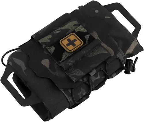 Vista 6 de Molle táctico bolsa de primeros auxilios sistema de dos piezas Micro Med kit senderismo bolsa de caza