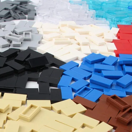 Vista 10 de 700 Piezas de Ladrillos Planos Multicolores 1×2, Bloques de Construcción a Granel para Superficies Lisas de Pared y Piso, Accesorios de Juguete