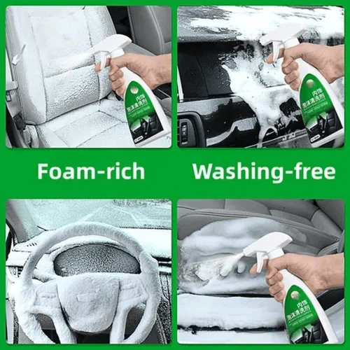 Vista 2 de Espuma multifuncional de limpieza interior de coche, nuevo limpiador multifuncional de espuma para coche (1 unidad)