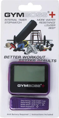 Vista 6 de Gymboss Temporizador de intervalos Plus y cronómetro (violeta/rosa)
