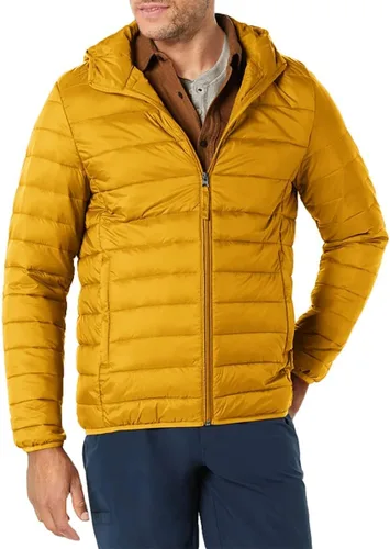 Vista 12 de Amazon Essentials Chaqueta acolchada con capucha ligera, resistente al agua y empacable para hombre Negro