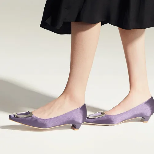 Vista 5 de C.Paravano Zapatos de tacón grueso con punta cerrada para mujer Tacones bajos de cuero Tacones bajos de punta cuadrada Zapatos de tacón de vestir