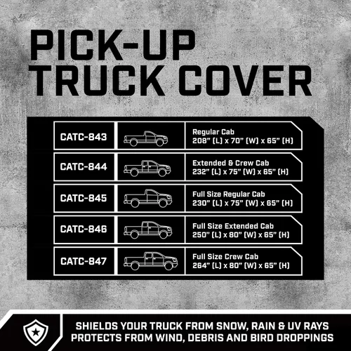 Vista 6 de CAT Funda para Camioneta de Reparto, Cubierta para Camiones, Cubierta de Coche Impermeable para Todo Tipo de Clima, Resistente, Cubierta Completa