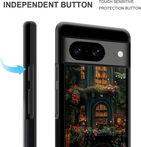 Vista 822 de Compatible con Google Pixel 4A 5G Mobile Case Creative Acrylic Panel trasero Silicona Protección Grip especialmente diseñado para Google Pixel 4A 5G