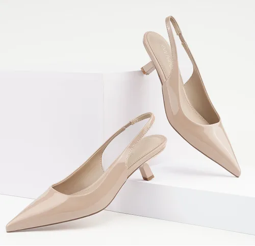 Vista 3 de JENN ARDOR Zapatos de vestir de tacón bajo para mujer, zapatos de vestir para gatitos, sandalias de tacón elegante, zapatos casuales de moda