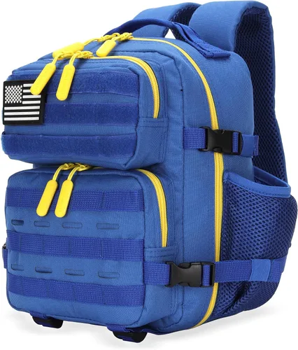 Vista 25 de Mini mochila táctica de 9L para hombres y mujeres, mochila táctica pequeña para senderismo, bolsa táctica pequeña, paquete de fitness, Negro