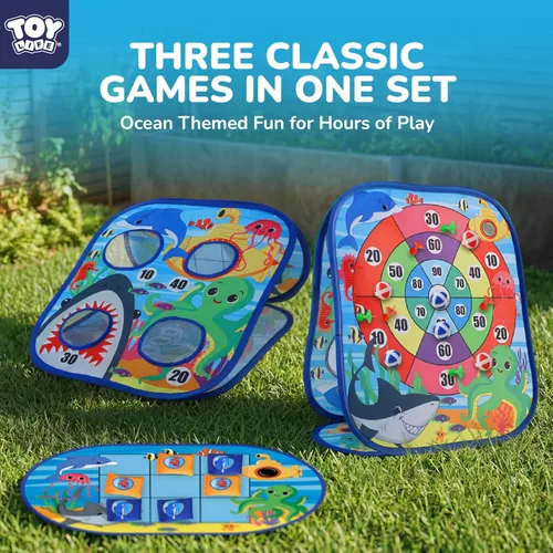 Vista 8 de TOY Life Toddler Outdoor Toys for Kids Ages 4-8, Bean Bag Toss, Outside Yard Games for Kids Cornhole, Indoor Lawn Backyard Games Birthday Family