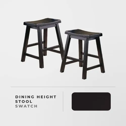 Vista 5 de Lexicon Finnian Saddle - Juego de 2 taburetes de madera maciza, taburetes de cocina para comedor, asientos de silla de mostrador sin brazos, Arena