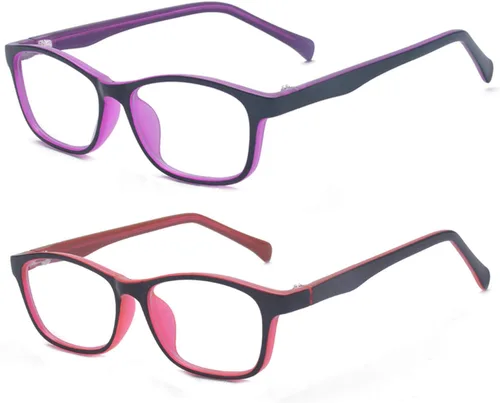 Vista 12 de Gafas de sol para niños, antiazules, rectangulares, antigolpes, con luz azul, UV400, antirreflejos, Negro