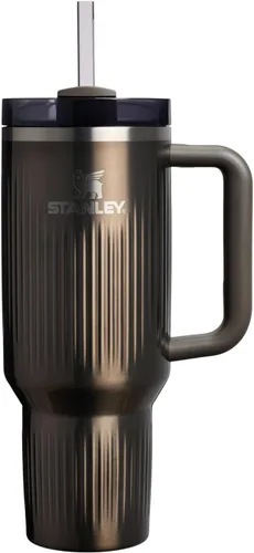 Vista 104 de STANLEY Quencher H2.0 Vaso Térmico con asa y pajilla, 64 onzas, tapa Flowstate de 3 posiciones, gran capacidad para viajes y deportes, vaso de acero