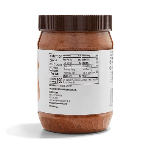 Vista 2 de 365 by Whole Foods Market, Mantequilla cremosa de almendras, 28 onzas