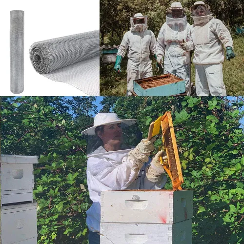 Vista 5 de AMAGABELI GARDEN & HOME Tela de hardware de 36 pulgadas x 50 pies, calibre 27, acero galvanizado, malla de alambre de pollo, malla para abejas