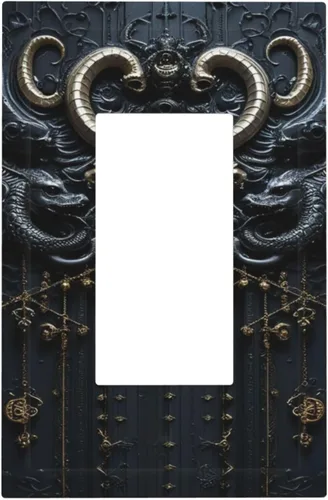 Vista 172 de Decorative Outlet Covers Blue Background White Cat Daisy Floral 2-Gang 1-Gang Wall Plate Single Toggle/Rocker Farmhouse Style Light Switch Covers