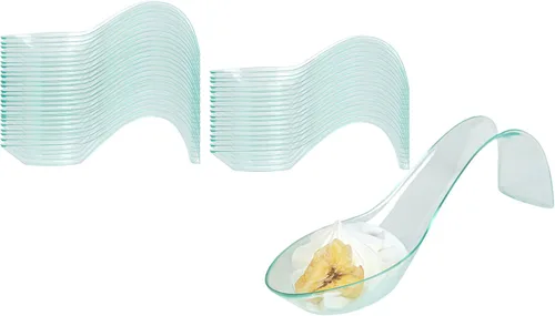 Vista 15 de Restaurantware -Cucharas de lágrima de 5 pulgadas, 100 cucharas de estilete - Cuenca desechable, con sangría, cucharas de degustación de plástico
