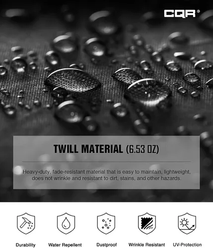 Vista 4 de CQR - Overol para hombre con manga corta, cremallera frontal, múltiples bolsillos, resistente a las manchas y a las arrugas