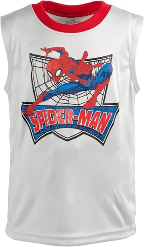 Vista 7 de Marvel Conjunto de traje de 3 piezas de Spider-Man de los Vengadores camiseta sin mangas y pantalones cortos