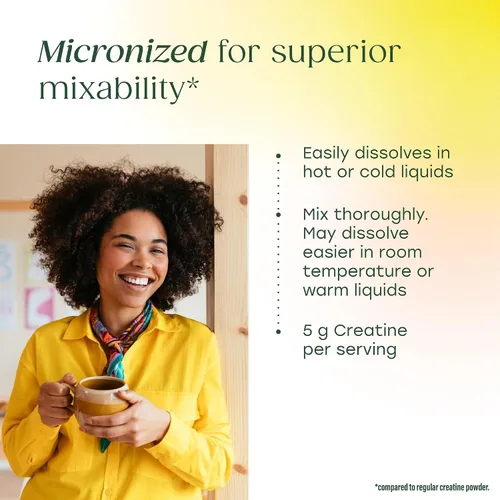 Vista 4 de MegaFood Polvo de monohidrato de creatina micronizado - Polvo sin sabor para después y antes del entrenamiento para hombres y mujeres - Apoyo al