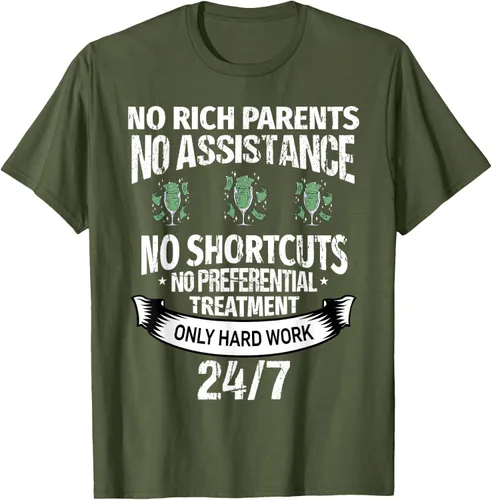 Vista 6 de Camiseta No Rich Parents Just Only Hard Work, Negro -, Pequeña