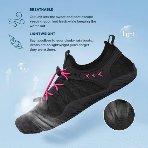 Vista 4 de Zapatos de agua para mujeres y hombres, zapatos de playa, zapatos de natación, zapatos de piscina, zapatos de río, zapatos descalzos de secado