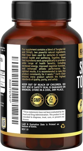 Vista 9 de Shilajit y Tongkat Ali para hombres y mujeres - Cápsulas puras de Shilajit con ácido fúlvico de alta potencia y minerales traza - Shilajit
