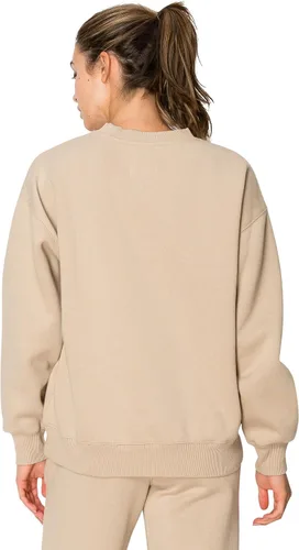 Vista 55 de Cali1850 Sudadera Cloud Nine Fleece Crew para mujer, ajuste relajado, cuello acanalado, puños y dobladillo
