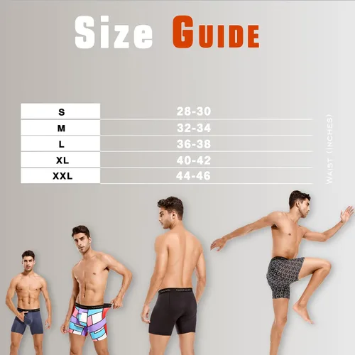 Vista 2 de Ropa Interior Atlética para Hombre, Boxer Bóxer 15 cm de Transpirabilidad para Hombre, Paquete, Anti Rozaduras, Bragueta 1