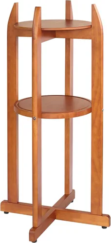 Vista 8 de Dispensador de agua de madera maciza natural (32.8 pulgadas de alto - 11.2 pulgadas de ancho) dispensador de bebidas con 2 estantes redondos