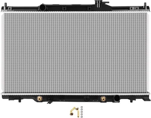 Vista 45 de SCITOO Conjunto de radiador de aluminio refrigerante del motor para 1986-1994 para Nissan D21 2.4L 3.0L 1987 para Nissan para Pathfinder 2.4L