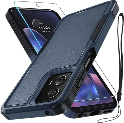 Vista 11 de Funda compatible con Moto G 5G 2024, cuerpo completo, resistente, resistente, a prueba de golpes, con correa de cordón, protector de pantalla