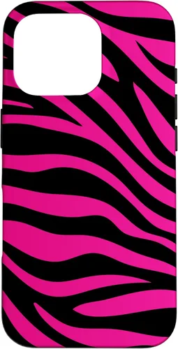 Vista 20 de Zebra Animal Print Pattern Black and Pink Cute Phone Case for iPhone 17
