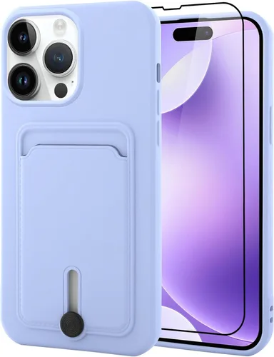 Vista 59 de MZELQ Cartera de TPU Compatible con Funda iPhone 12, Portarjetas Protección de Cámara Cubierta + Protector de Pantalla, Ranura Empujable para Niñas