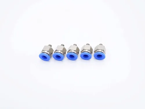 Vista 8 de Conexión de conexión de 1/2" OD x 1/2" macho NPT rosca, línea de agua recta macho neumática, conectores de empuje rápido (paquete de 4)