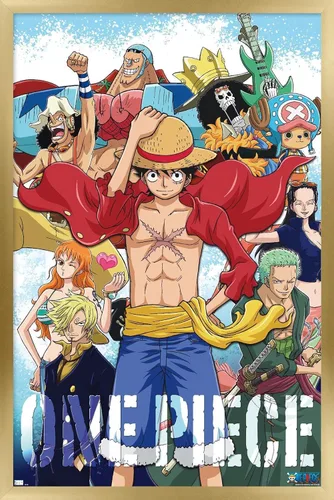 Vista 18 de Trends International One Piece - Póster de pared de tripulación, 22.4 pulgadas de largo x 14.7 pulgadas, versión enmarcada de madera de granero