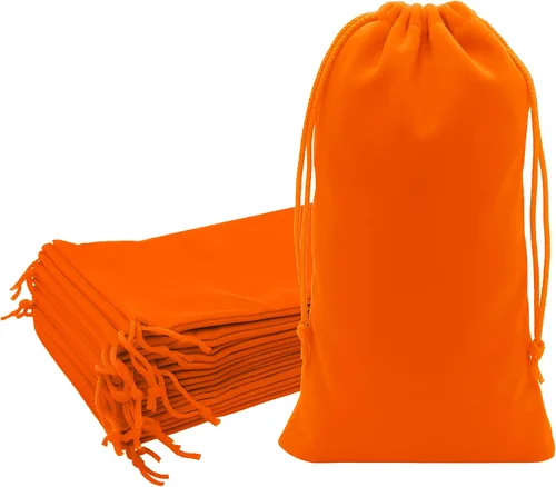 Vista 23 de Mandala Crafts Bolsas de terciopelo negro con cordón de 14 x 14 pulgadas, 10 bolsas grandes de terciopelo con cordón a granel para regalos de fiesta