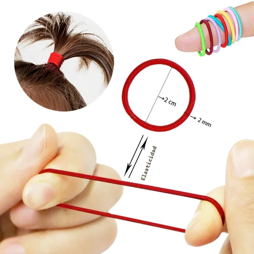 Vista 2 de 200 lazos pequeños para el cabello, lazos para el pelo de bebé 200pcs/20colors