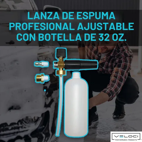 Vista 2 de MTM Hydro, lanza de espuma profesional original ajustable de 32 onzas Botella