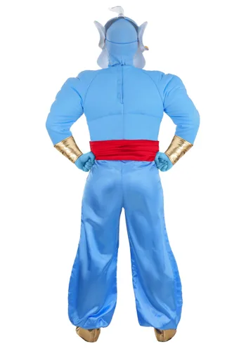 Vista 2 de Disfraz de Genio de Aladdín Disney Talla Plus para Hombre Multicolor