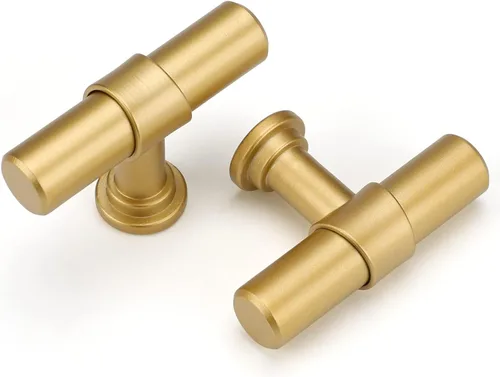 Vista 13 de LONTAN Paquete de 4 Pomos Negros para Gabinetes y Cajones Pomos de Gabinete de Cocina para Tocador Baño Moderno Herrajes Negros de Barra en T