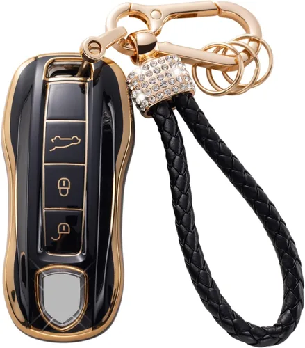 Vista 31 de Gematay - Funda para llavero Cadillac, carcasa protectora compatible con Escalade CTS SRX XT5 ATS CT6 5 botones llave remota Smart Key Protector