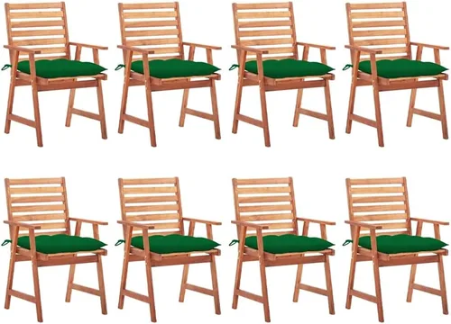 Vista 17 de Patio Dining Chairs 2 pcs with Cushions Solid Acacia Wood Dinning Room Outdoor Seating Outside Chairs Sillas para Comedor for Picnic Beach Courtyard