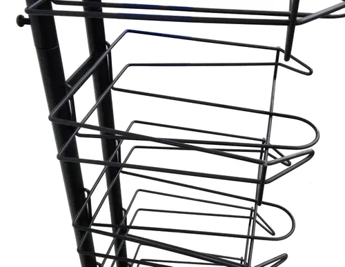 Vista 4 de FixtureDisplays Estante de exhibición de sombreros de 12 niveles 12.5 "de ancho x 75" de alto x 14.5" de profundidad 18165-NEGRO-NEW-NPF